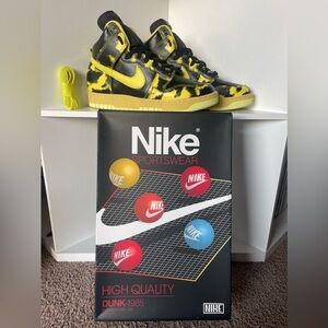 Nike Dunk 1985 High Acid Wash Yellow Sneakers
